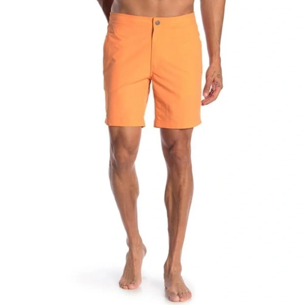 Onia Mens Melon Orange The Calder Swim Trunks Swimsuit Shorts Size Small